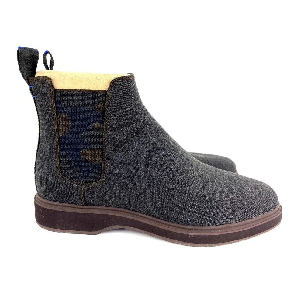 ROTHY'S The Merino Men's Size EU 42 Dark Grey Chelsea Boots NIB